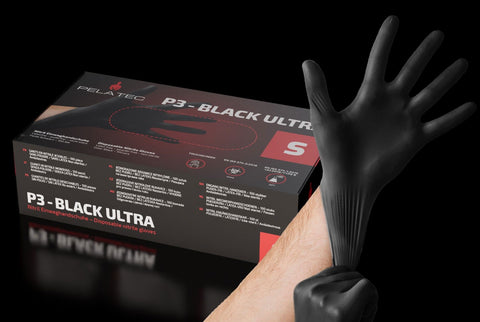 P3 „Black Ultra“ – Nitril Einweghandschuh